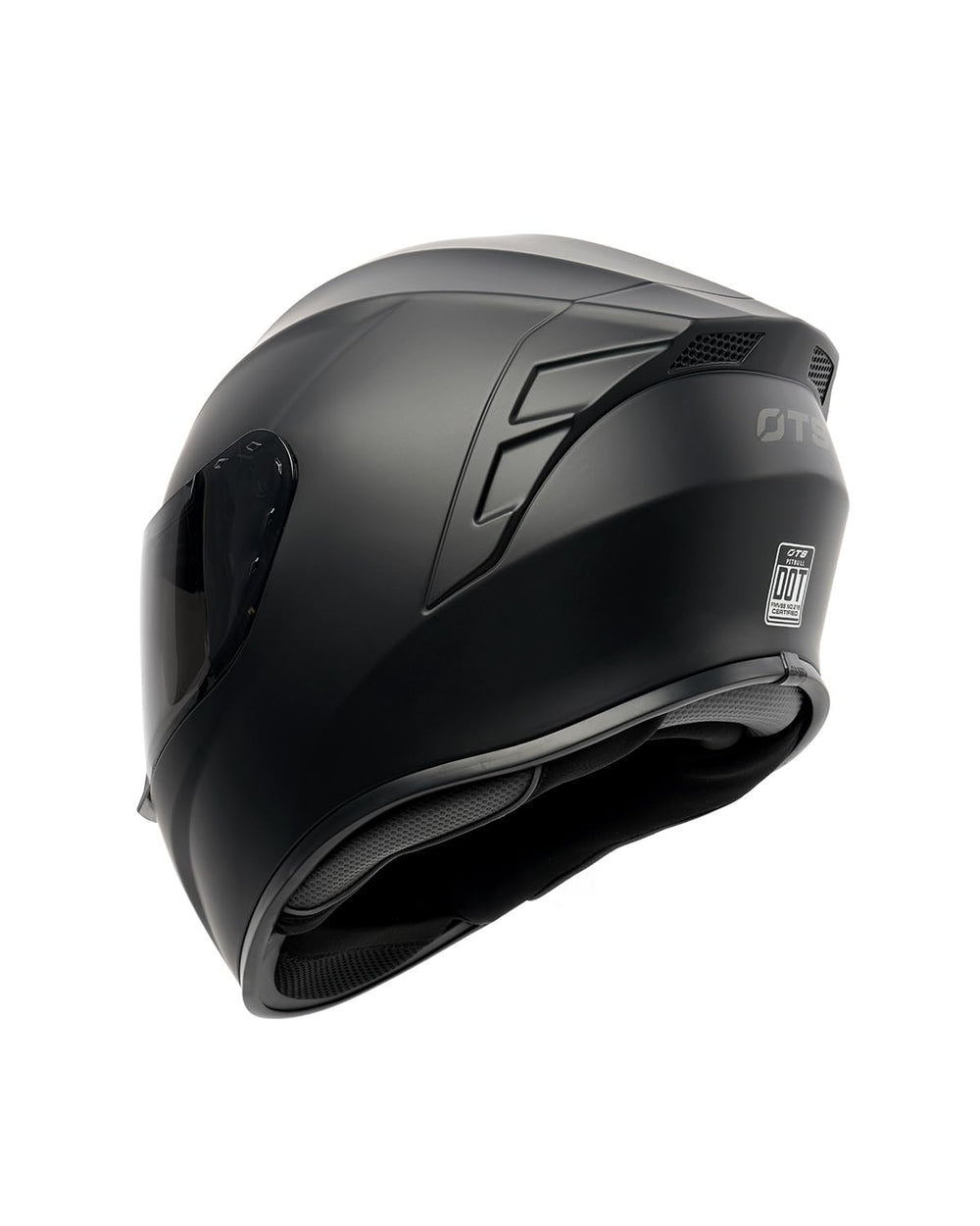 Orthrus full-face helmet matte black shell for versatile street to track use