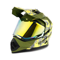 Orthrus lightweight kid helmet with removable liner, green halo, for all-day comfort