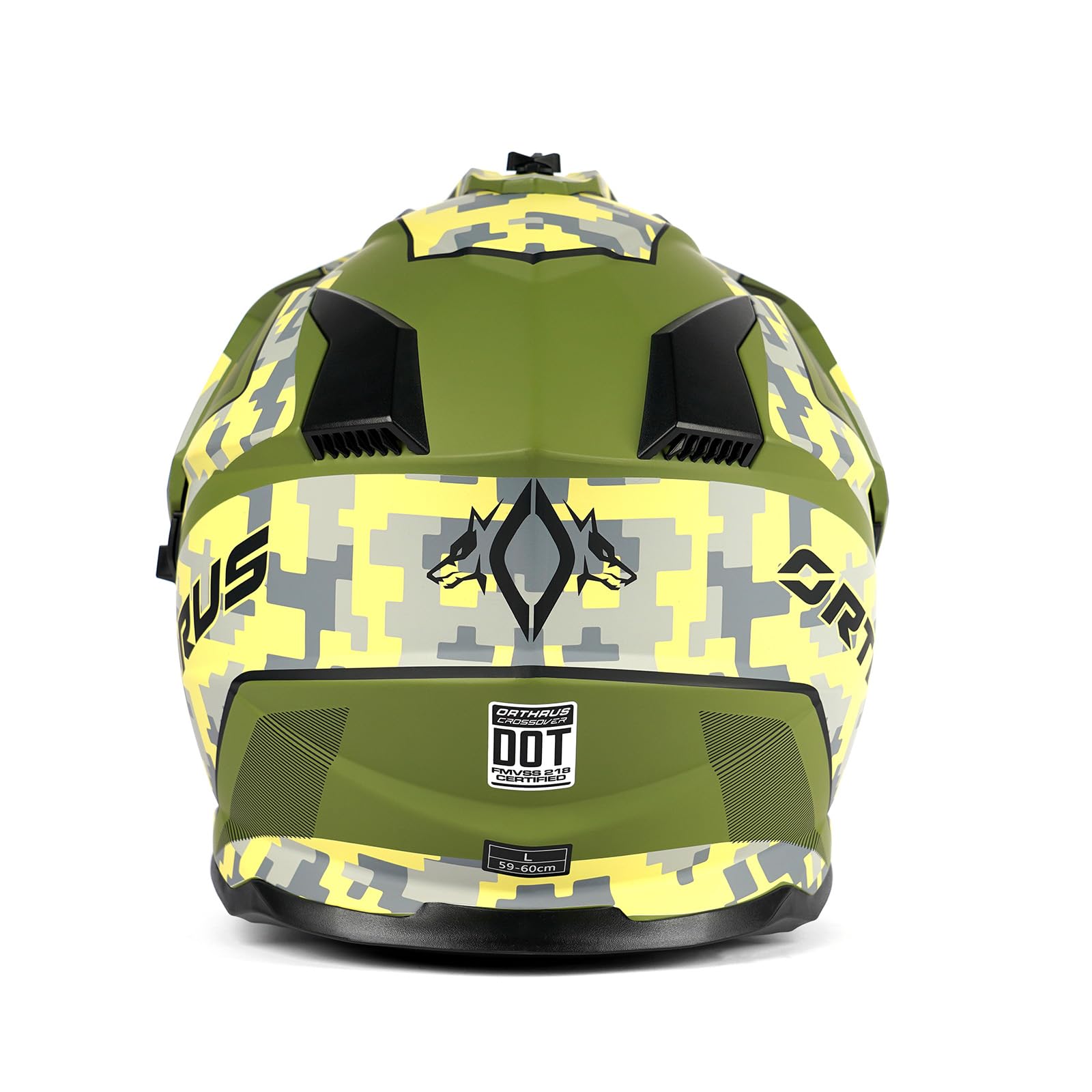 Orthrus off-road helmet for kids, full-face protection against dust and debris on dirt trails