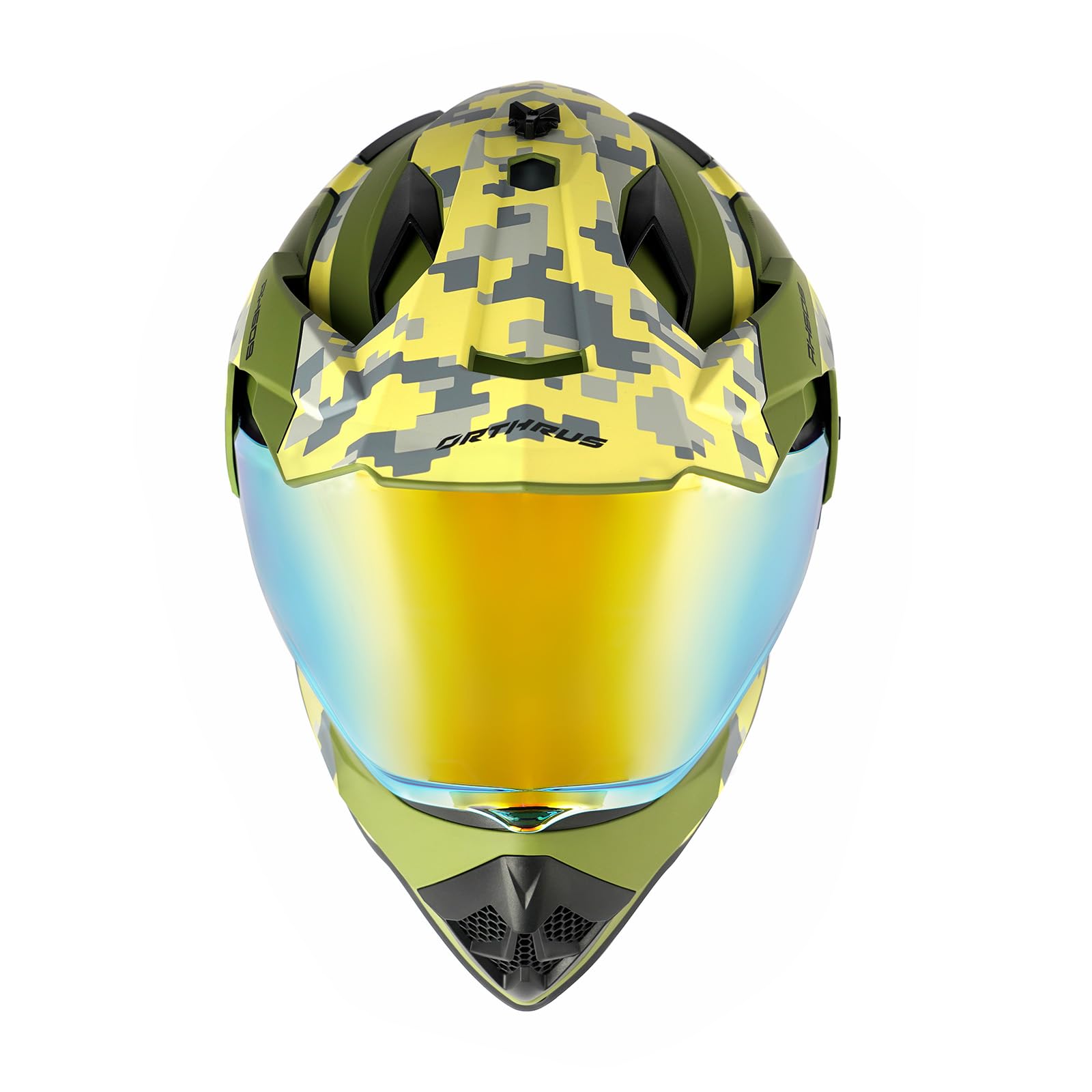 Orthrus Youth helmet aerodynamic silhouette for smoother air flow while riding.