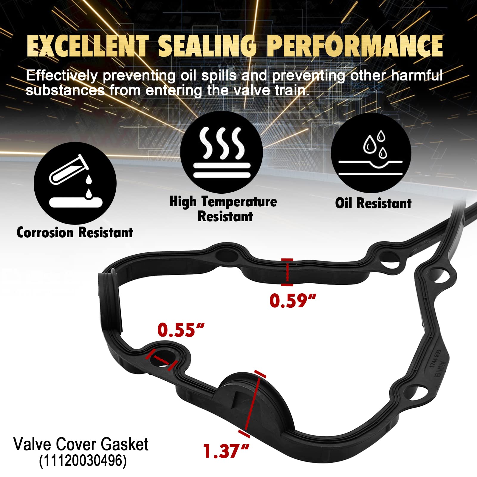Ortopia gasket close-up showing precise sealing edge for durability