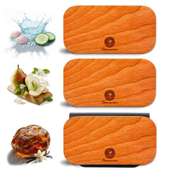 Osmerion Amber wood air freshener clipped to visor for a long-lasting scent.