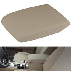 Osompar beige center console armrest lid, durable PU leather for Highlander, protects interior.