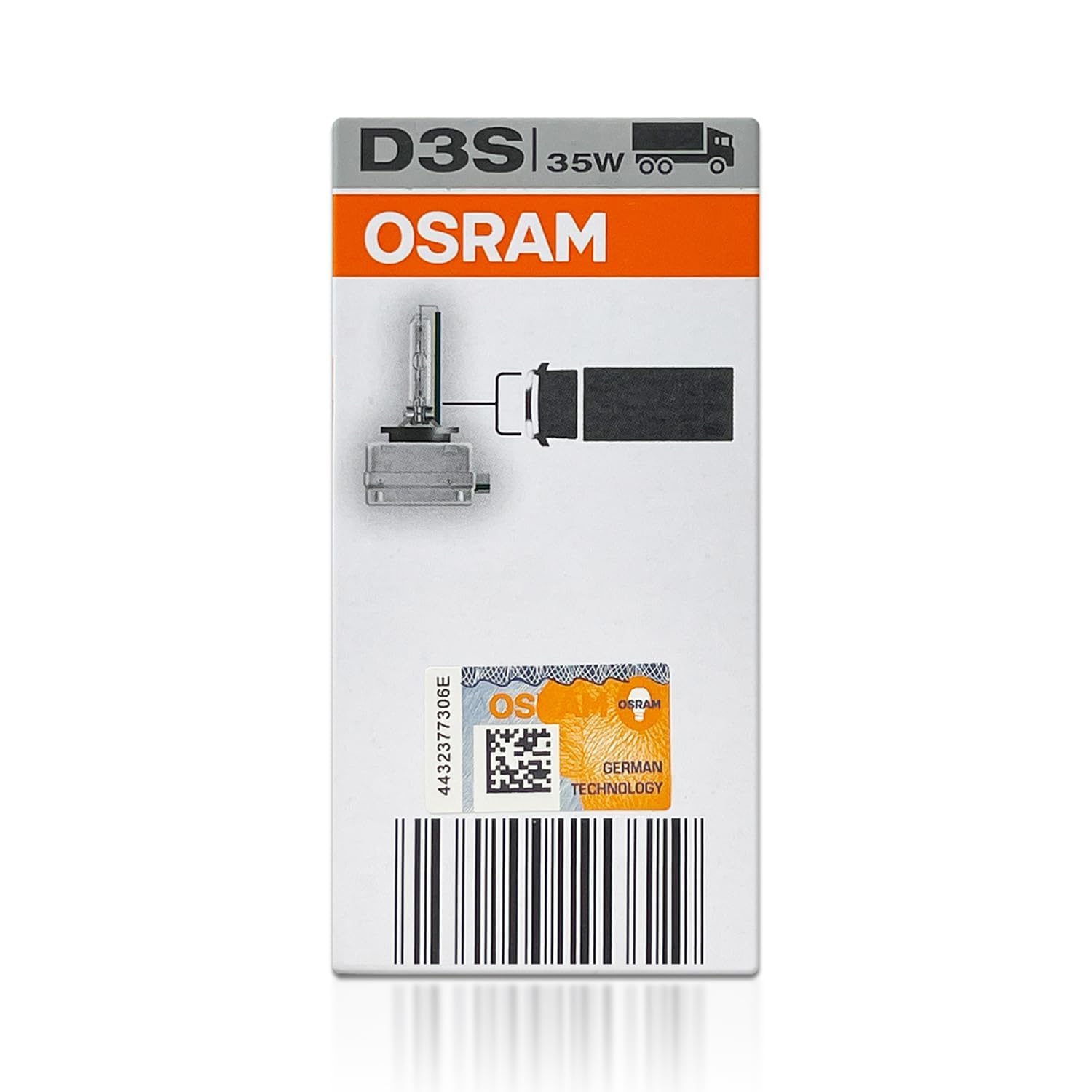 OSRAM D3S bulb installed in a car headlight demonstrating OEM fit