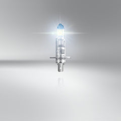 OSRAM Night Breaker Laser H1 bulbs close-up showing bright filament design