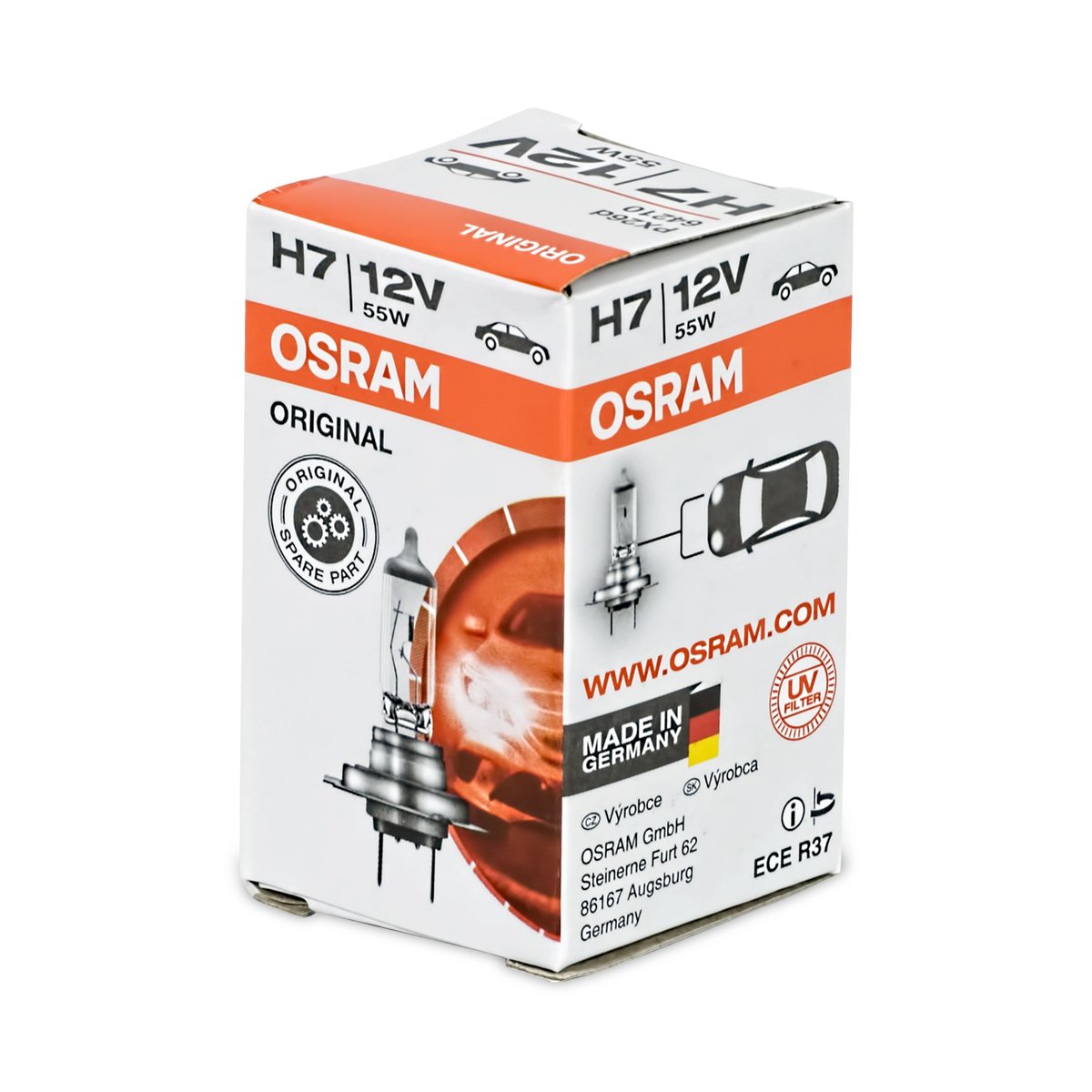 OSRAM original line h7 halogen bulbs pack ready for easy replacement