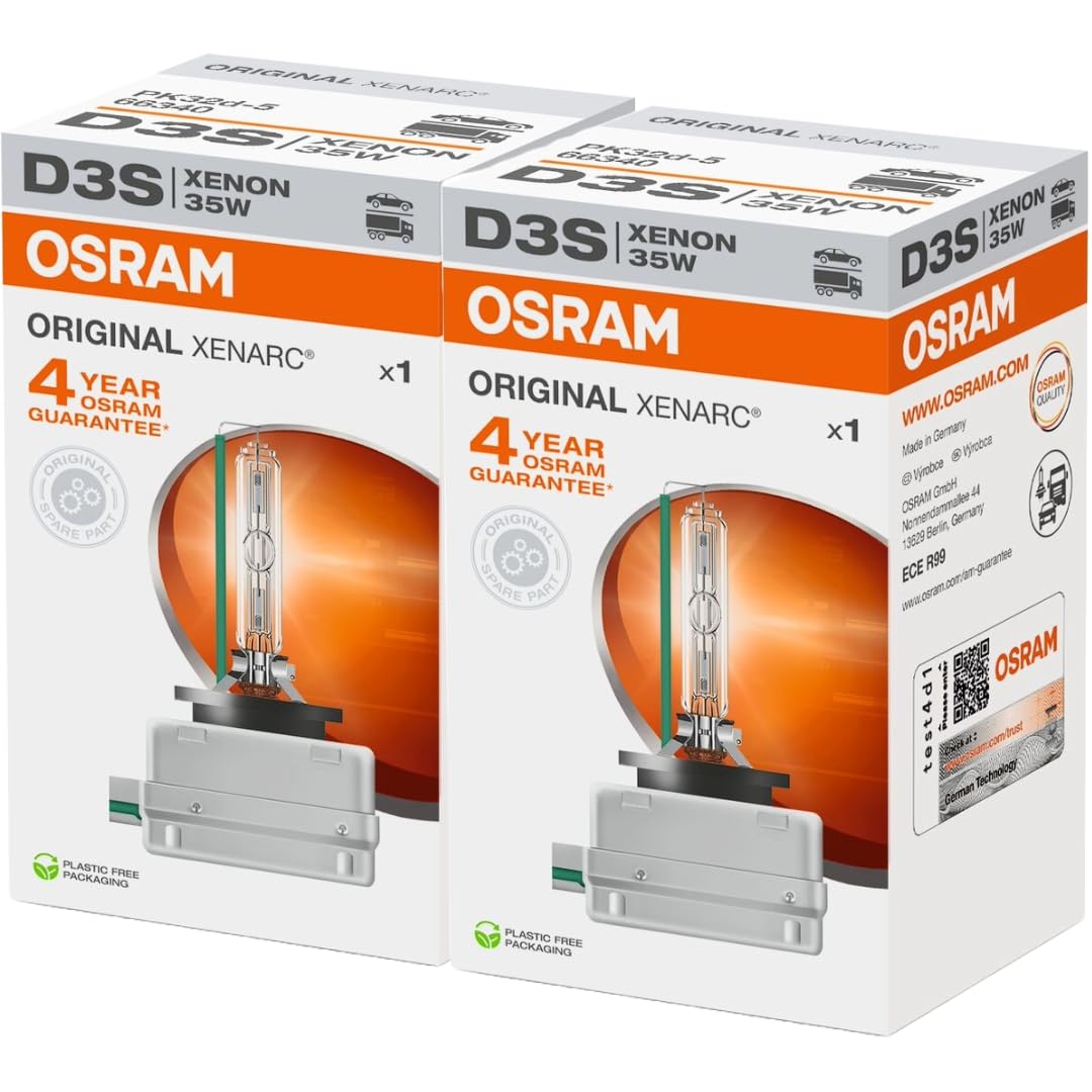 OSRAM Xenarc 66340HBI two-pack front view for clear HID replacement
