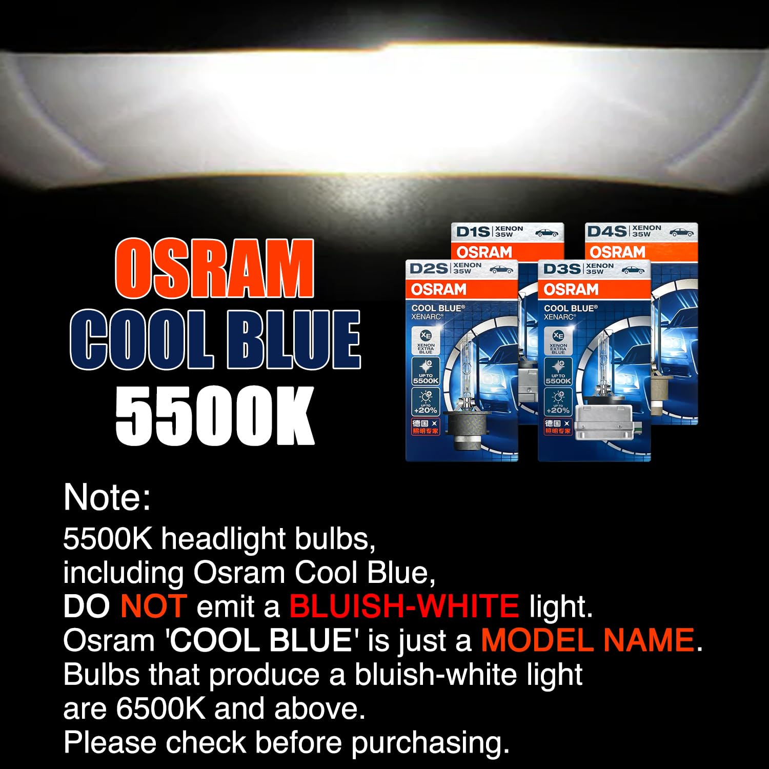 OSRAM Xenarc D3S Cool Blue base and PK32d-5 connector in detailed close-up.