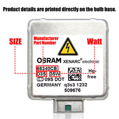 OSRAM packaging displays authenticity label for genuine Made in Germany quality.