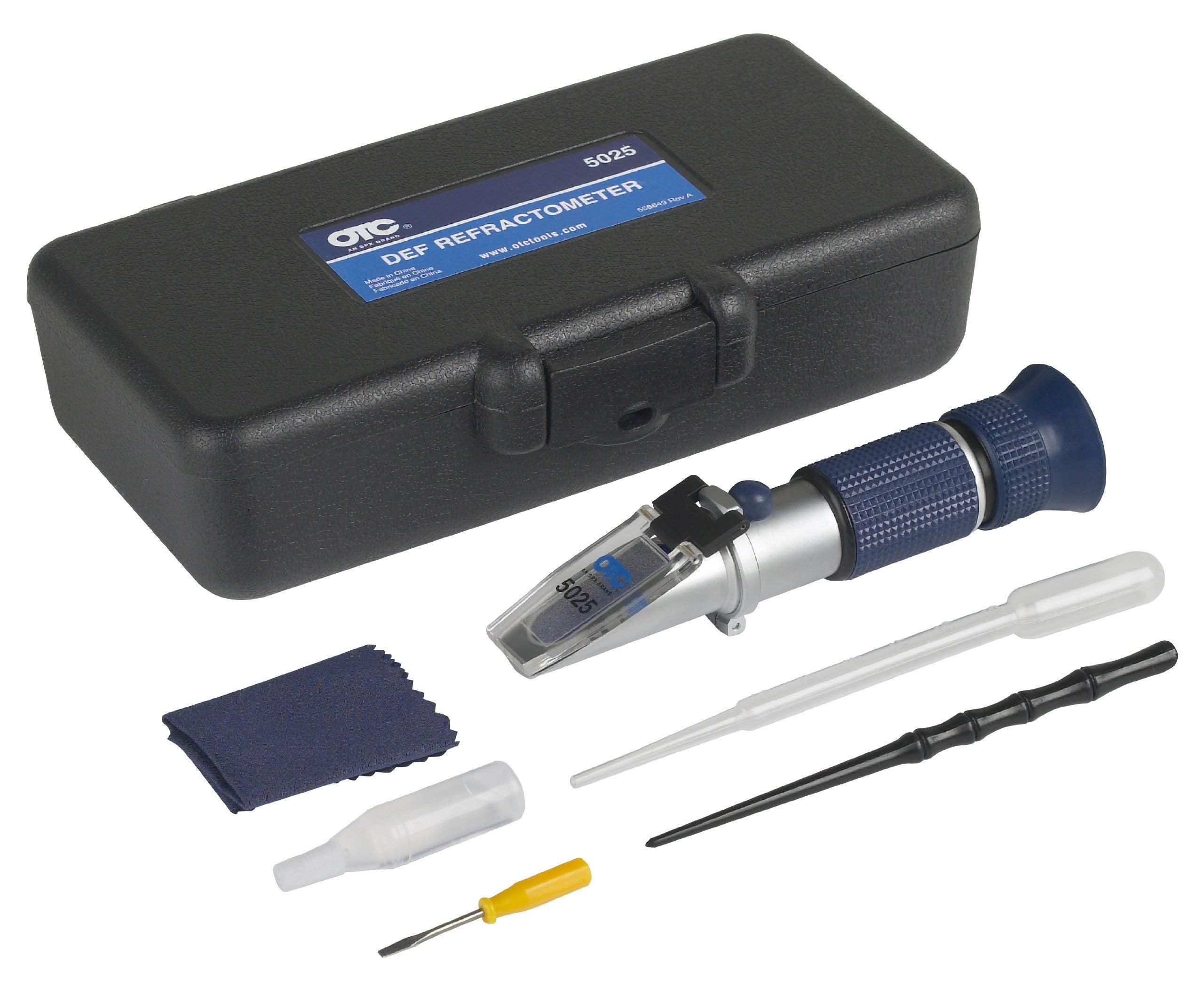 OTC 5025 DEF refractometer kit for accurate DEF concentration checks in the field.
