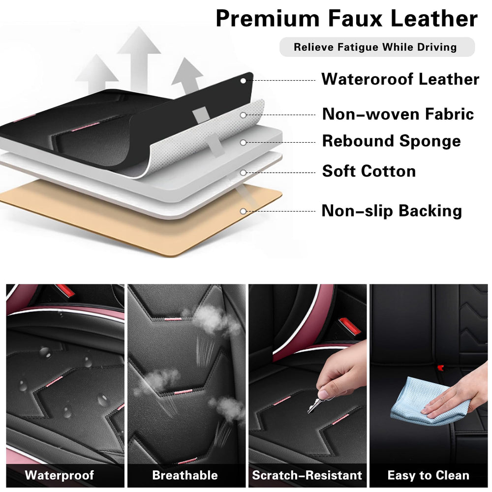 otoez black and pink color option complements modern car interiors