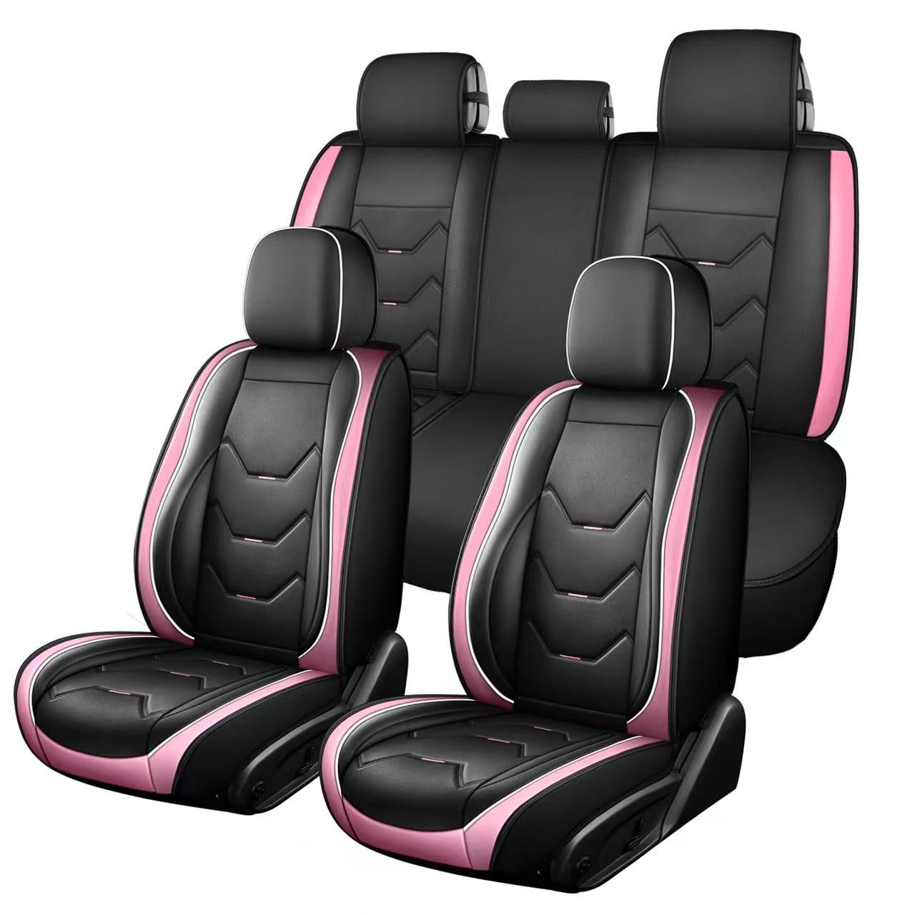 otoez pink leather seat cover texture close-up shows smooth, premium feel and durable stitching
