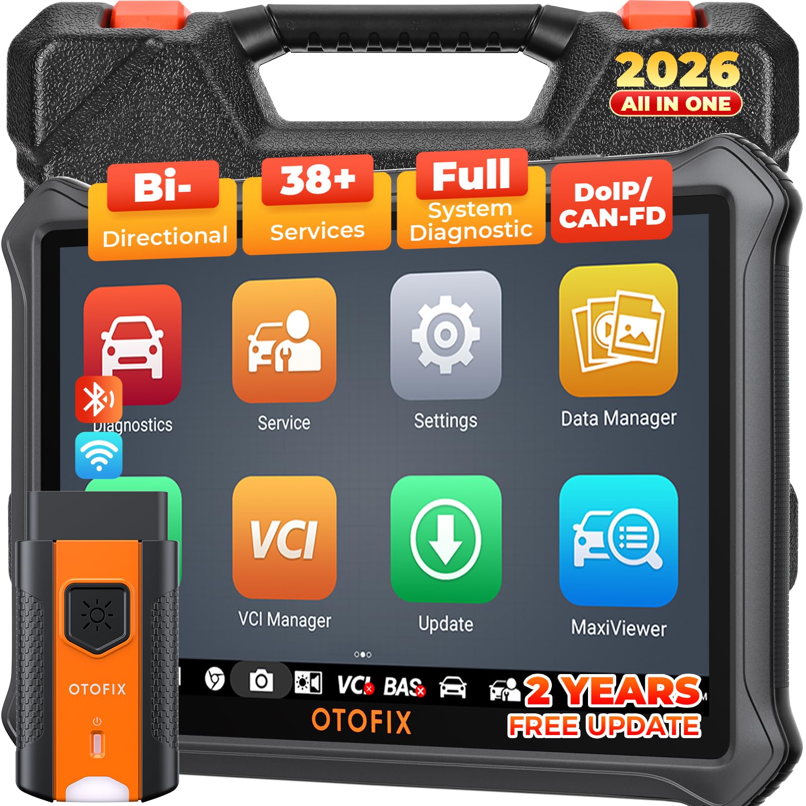 OTOFIX D1 Lite device display showing diagnostic interface for quick vehicle checks