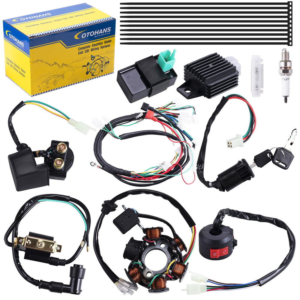 OTOHANS AUTOMOTIVE complete wiring harness for ATV and go-kart, ready for installation.