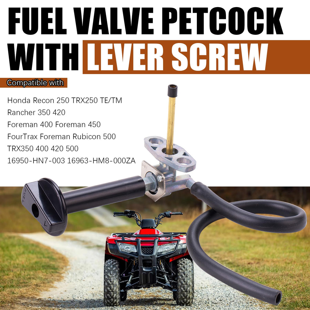 OTOHANS Automotive fuel valve petcock lines focus with included fuel lines for direct installation.