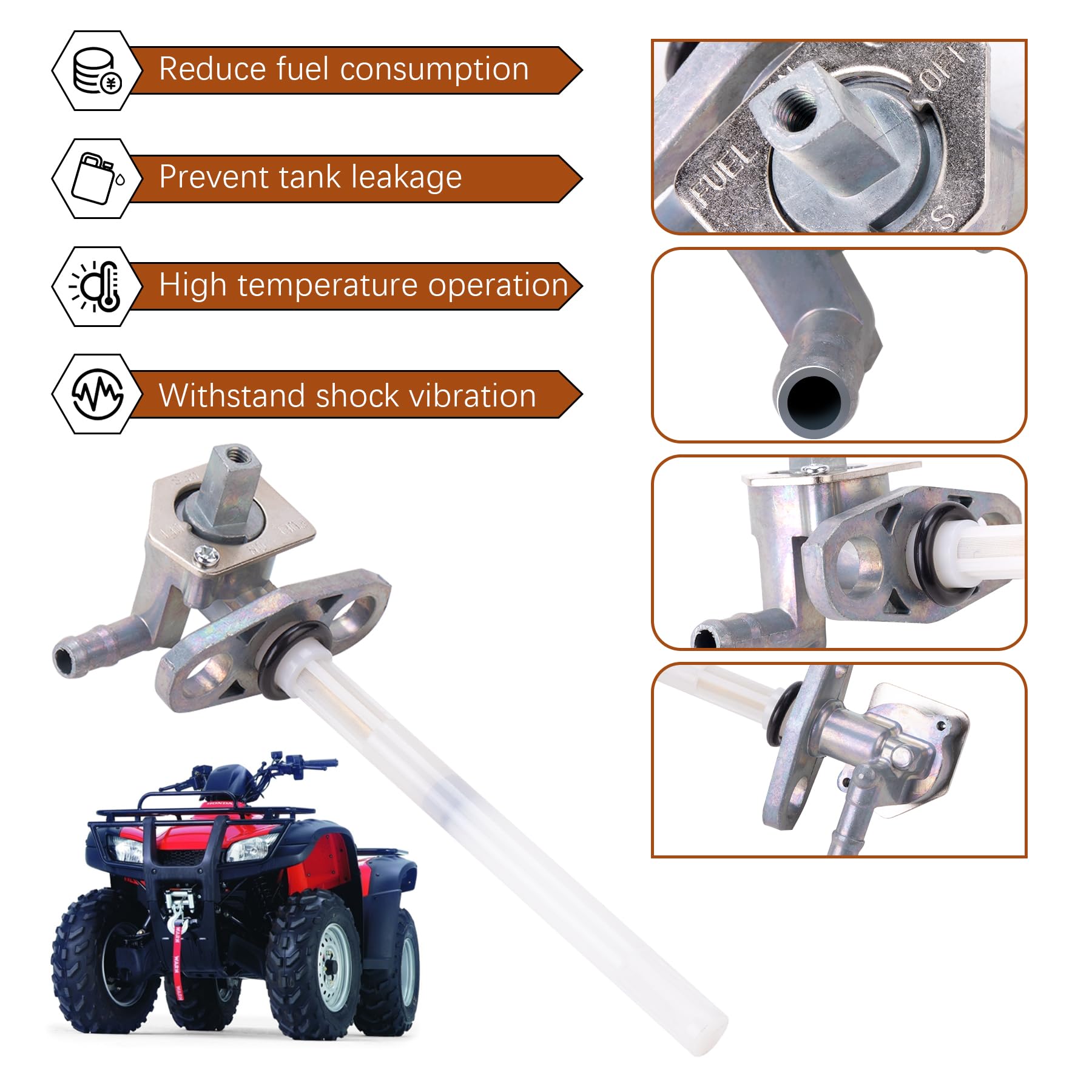 OTOHANS Automotive fuel valve petcock packaging contents for complete replacement kit.