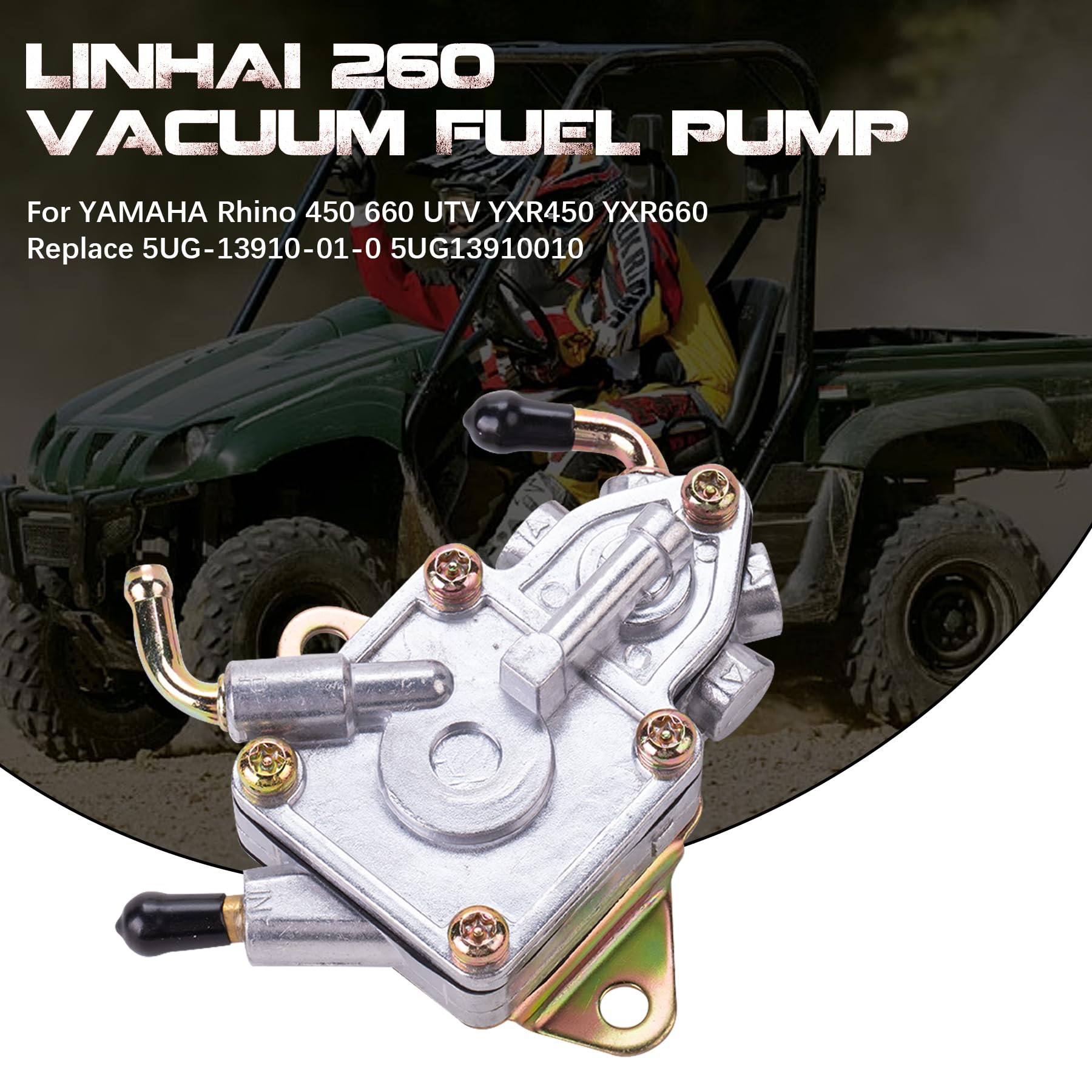 Inlet and outlet ports on Linhai 260 pump for 1/4 inch lines