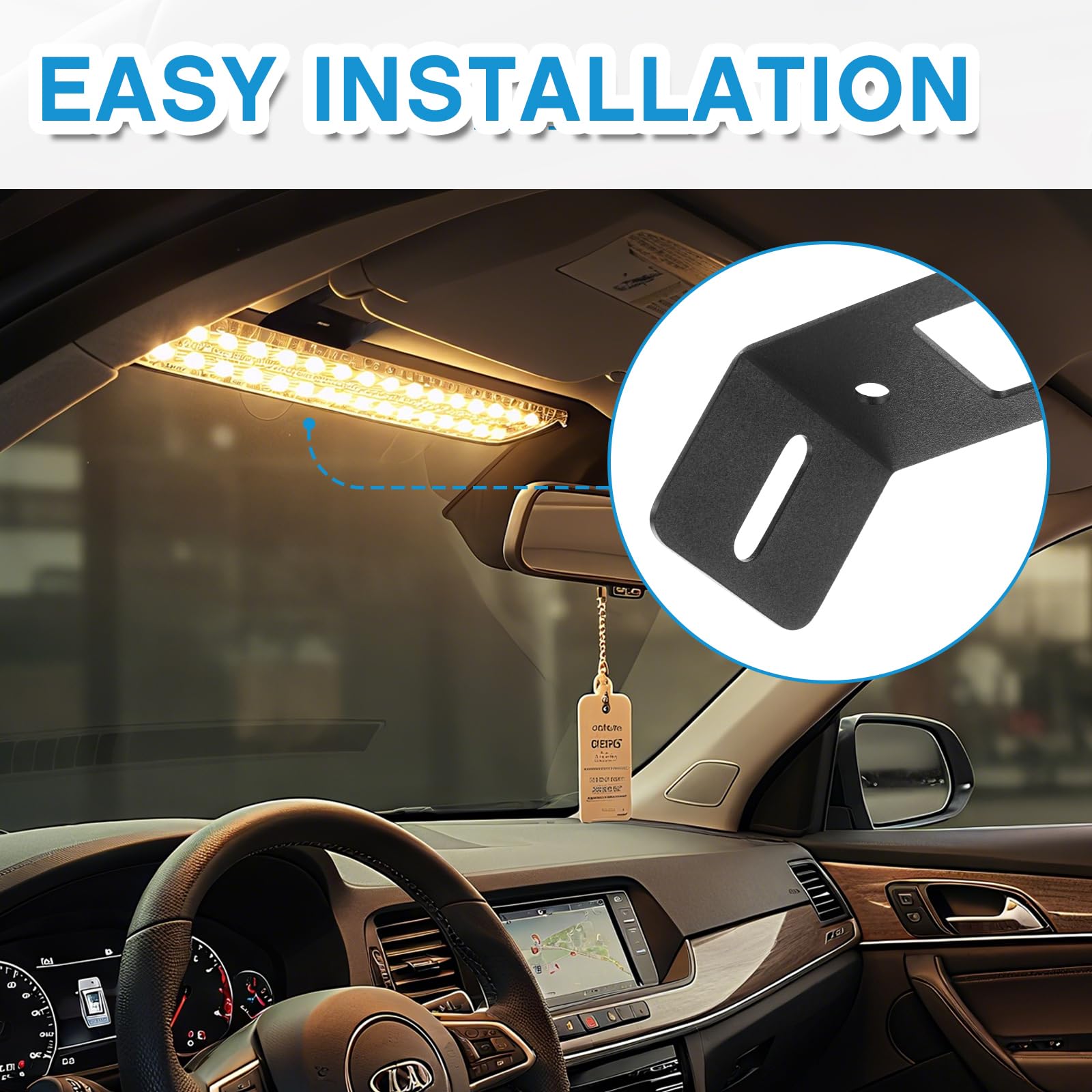 Otoolling emergency vehicle visor light mount supports reliable mounting.