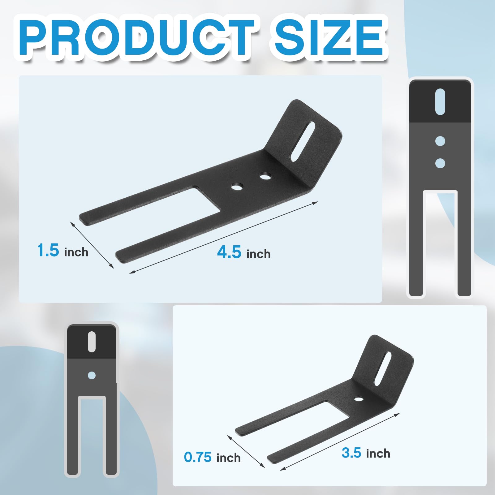 Otoolling interior visor bracket 3.5in fits tight spaces for flexible configurations.