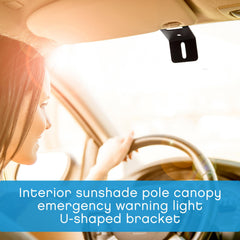 Otoolling metal visor bracket in black coating adds durability.