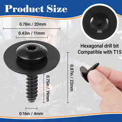 Otoolling splash shield bolts 50 pcs for easy bumper splash guard installation