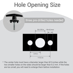 OTTOPO lock assembly simplifies installation with precise mounting hole alignment.