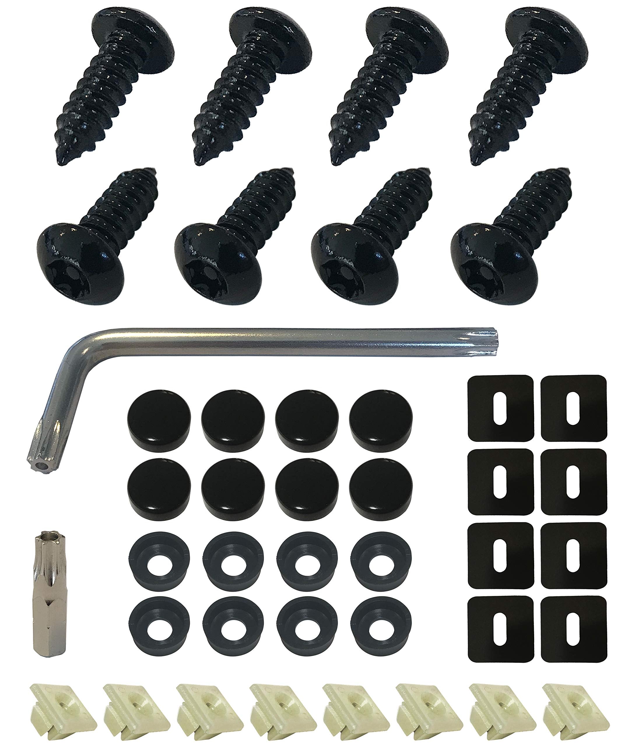 OttoSpeed anti-theft screws on a plate frame for secure mounting.