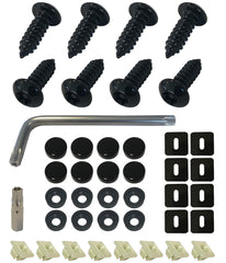 OttoSpeed anti-theft screws on a plate frame for secure mounting.
