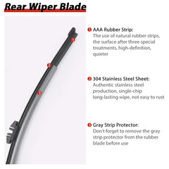 OTUAYAUTO 14-inch blade with precision rubber edge for quieter wipe.