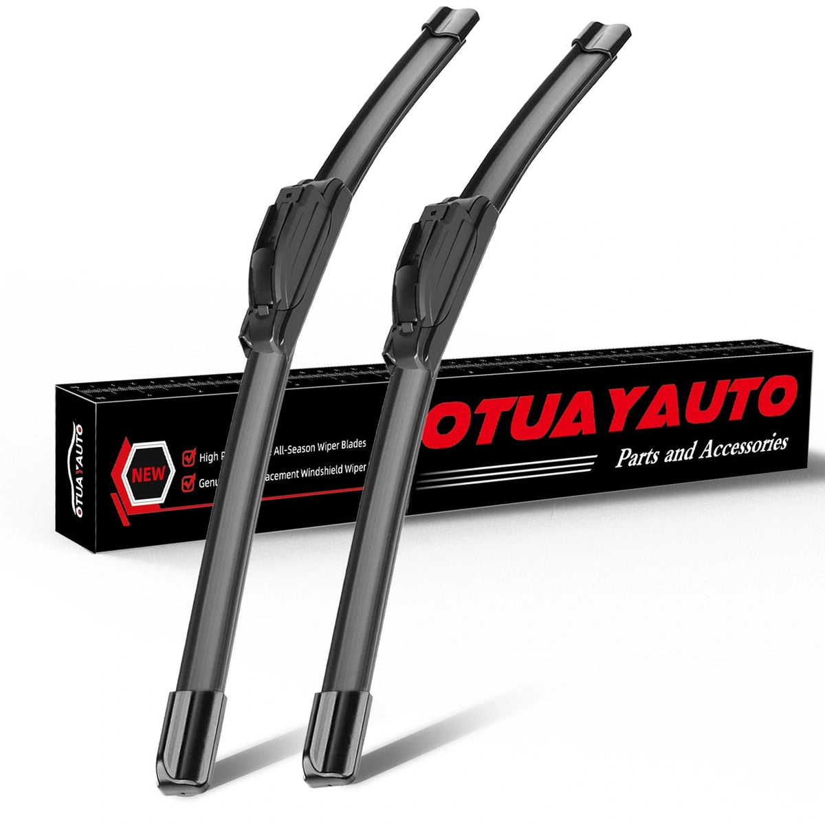 OTUAYAUTO 22-inch wiper blades on Silverado front view for clear visibility in rain
