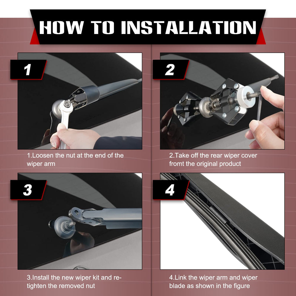 OTUAYAUTO natural rubber blade reduces noise for smooth cleaning.