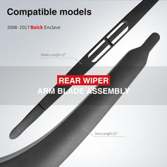 OTUAYAUTO Buick Enclave rear wiper blade assembly installed for effective wipe