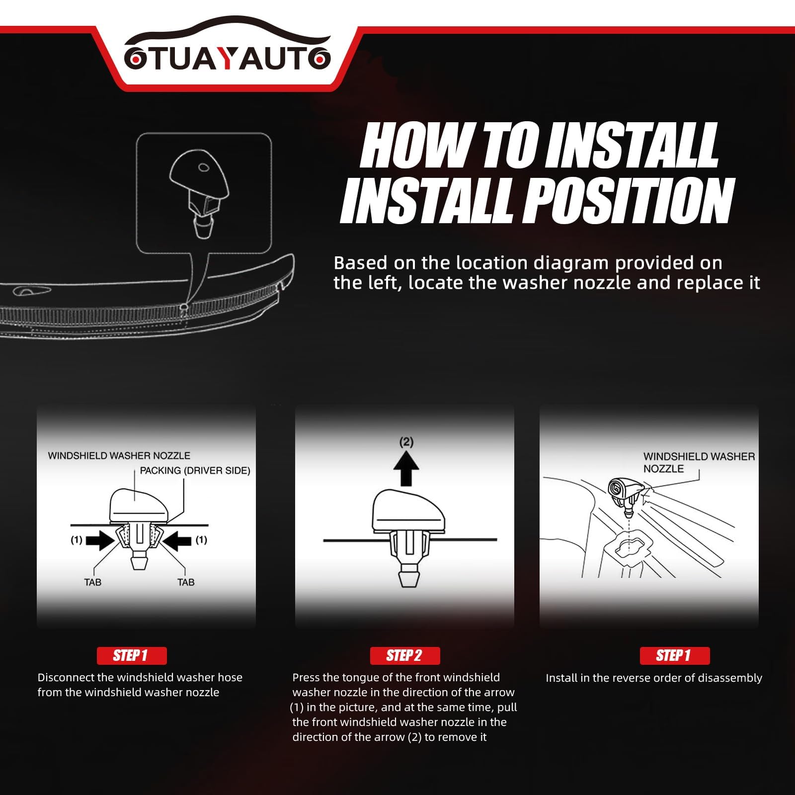 OTUAYAUTO direct replacement packaging illustrates easy swap.
