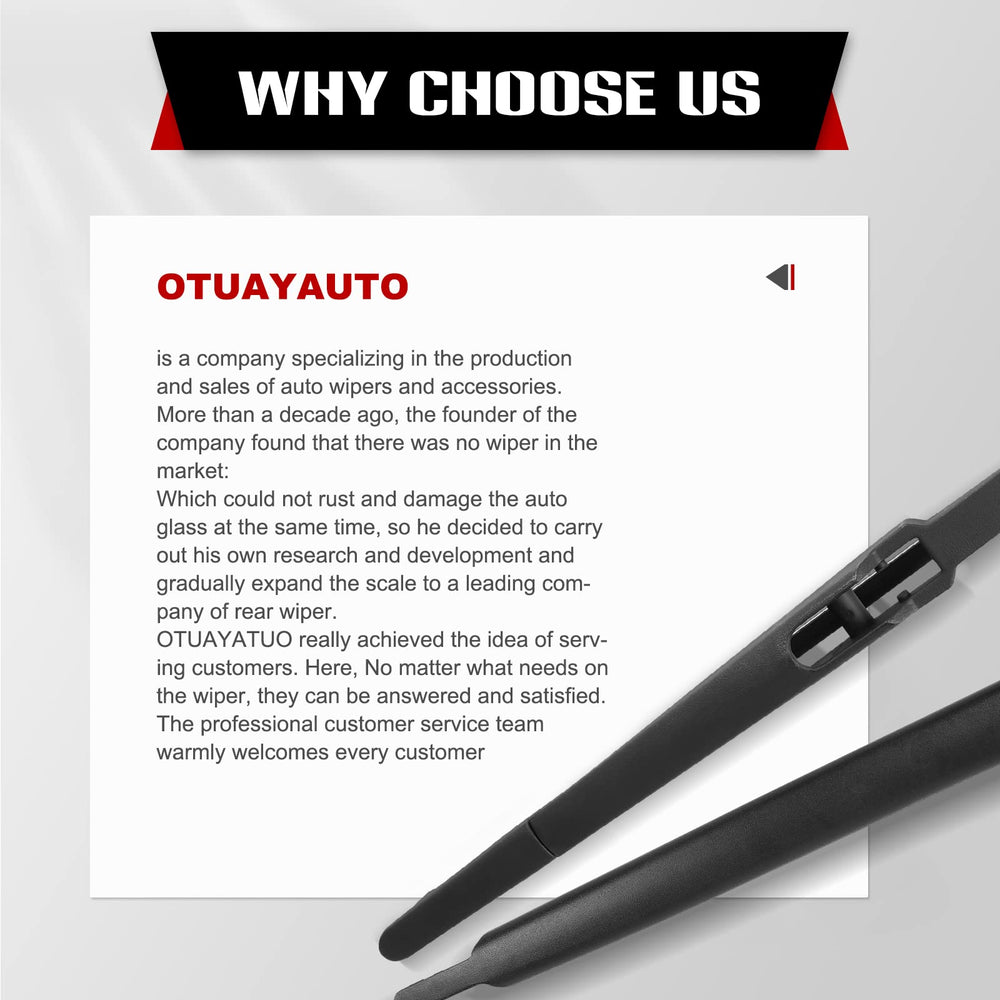 OTUAYAUTO easy-install wiper arm in four steps to save time during replacement.