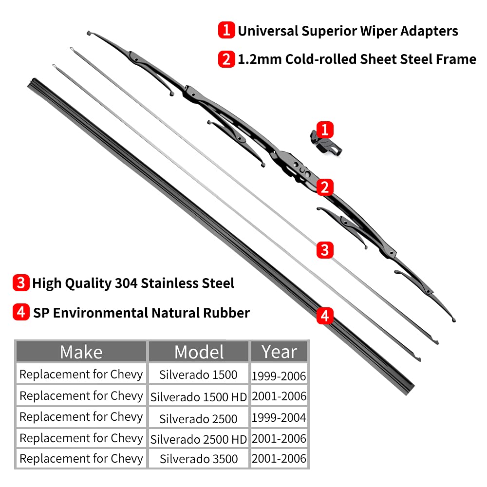 OTUAYAUTO front wiper blade assembly ready for easy replacement.