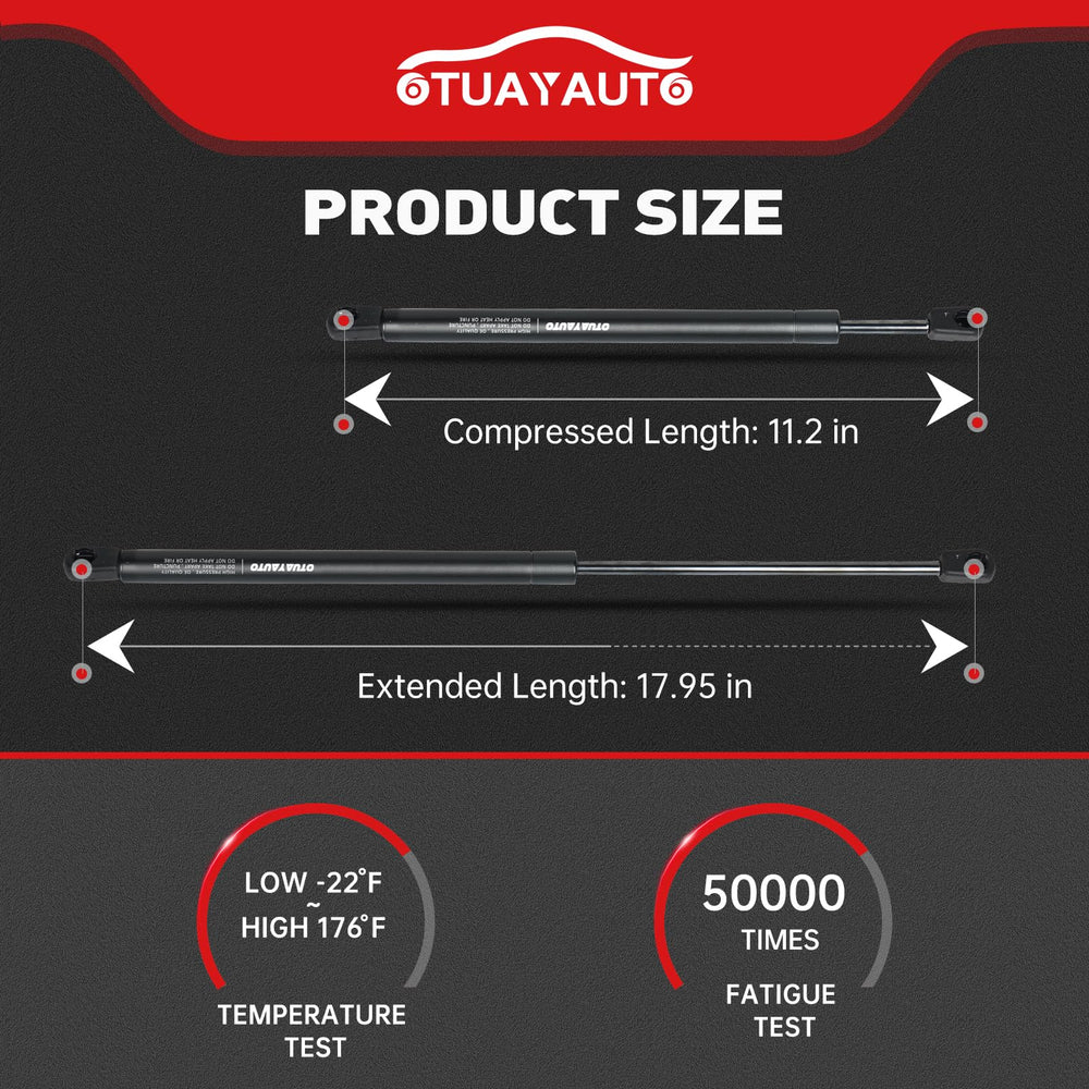 OTUAYAUTO hood struts pack includes two units and hardware for full replacement
