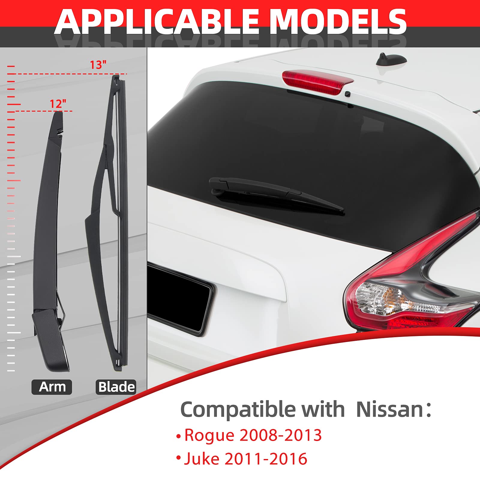 OTUAYAUTO packaged wiper set including arm, blade, and manual
