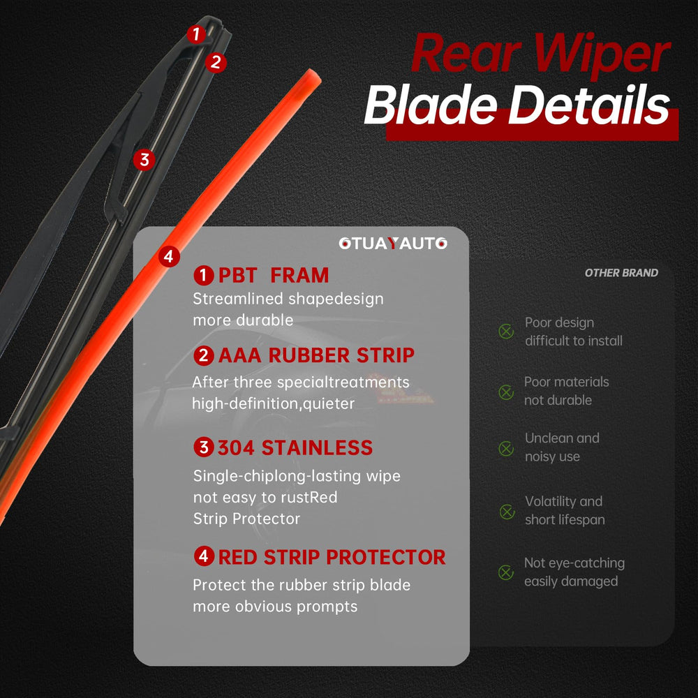 OTUAYAUTO packaged wiper arm and blade including everything needed