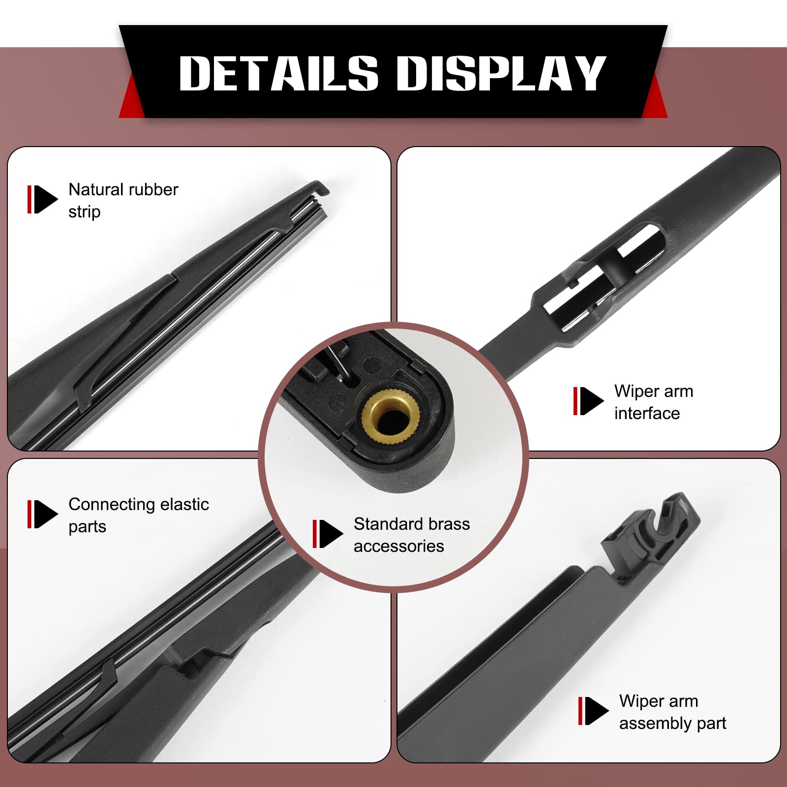 OTUAYAUTO precision-cut wiper-arm delivering exact fit for rear glass.