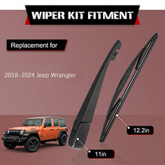 OTUAYAUTO precision-cutting rear-wiper blade for Wrangler JL delivers clean, streak-free visibility.