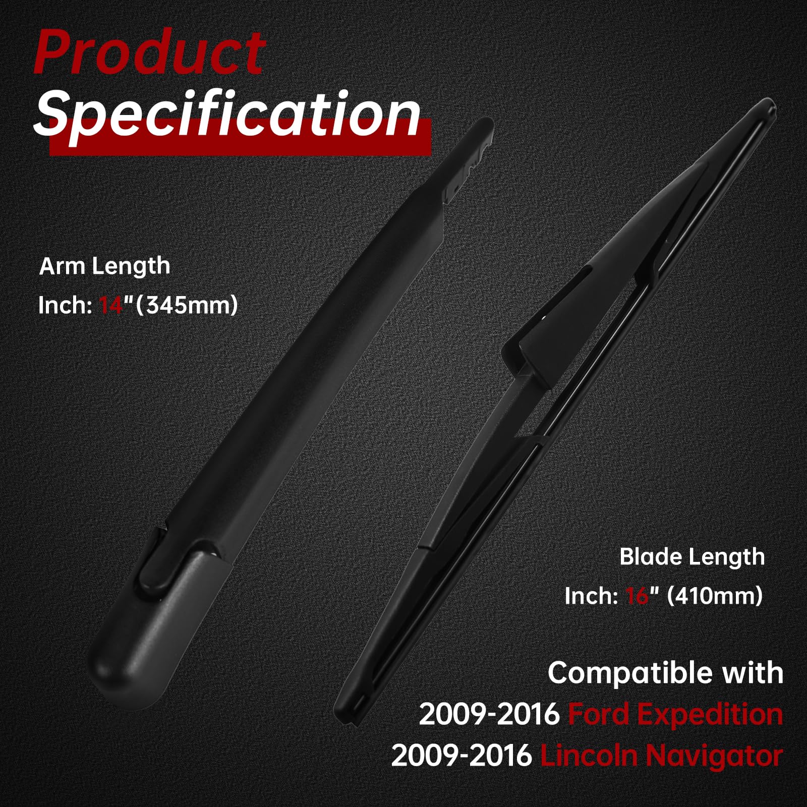 OTUAYAUTO rear wiper blade 410mm delivers wide coverage during rain