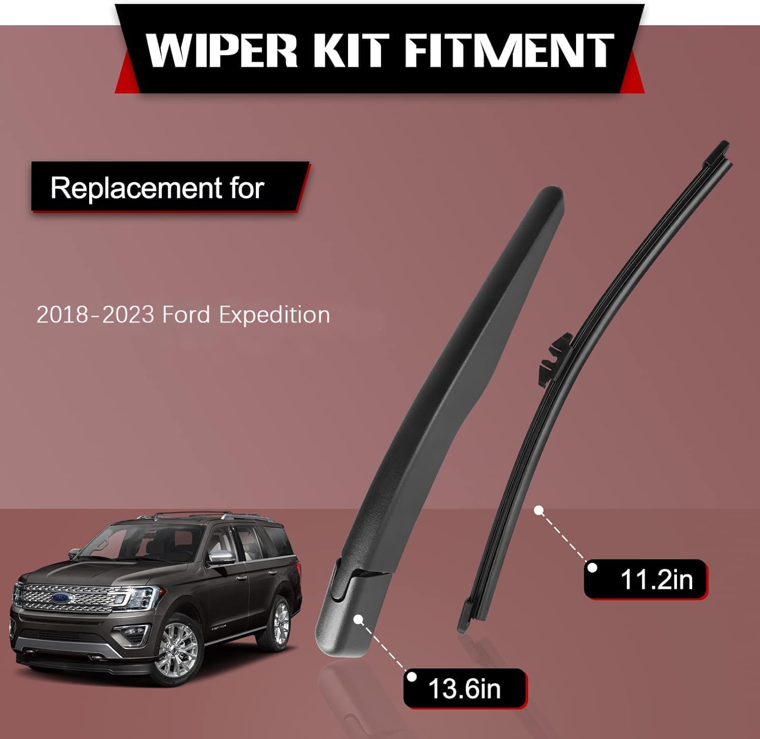 OTUAYAUTO precision-cut rear wiper blade ensures precise fit on Ford Expedition.