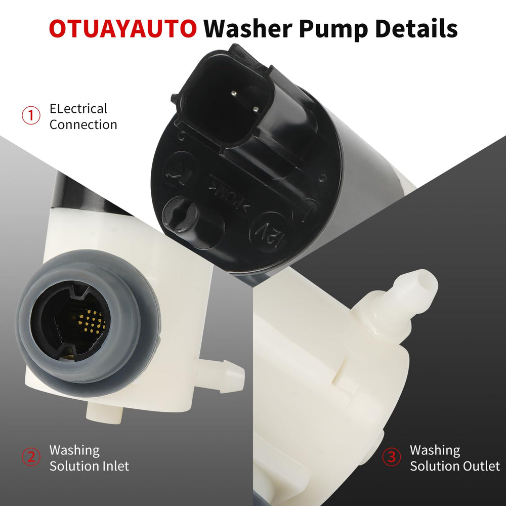 OTUAYAUTO washer pump in box illustrates complete replacement kit.