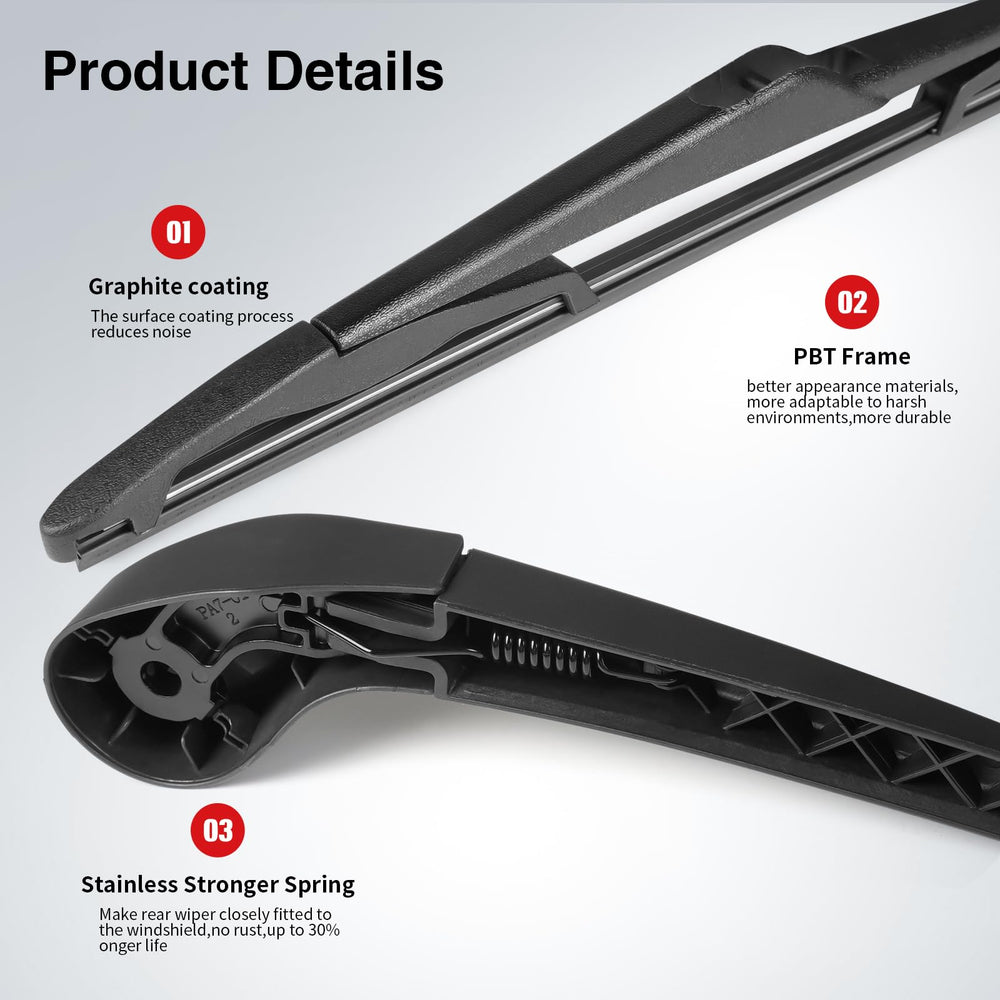 OTUAYAUTO 12-inch rear wiper blade for Focus rear window