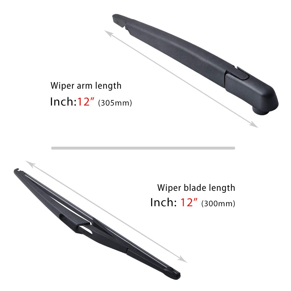 OTUAYAUTO wiper blade 12 inch, compatible with rear system for clear visibility.