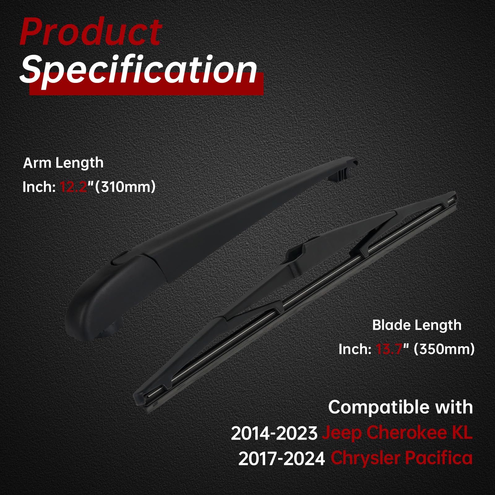 OTUAYAUTO 14-inch wiper blade for Chrysler Pacifica (2017-2024) provides smooth wiping.