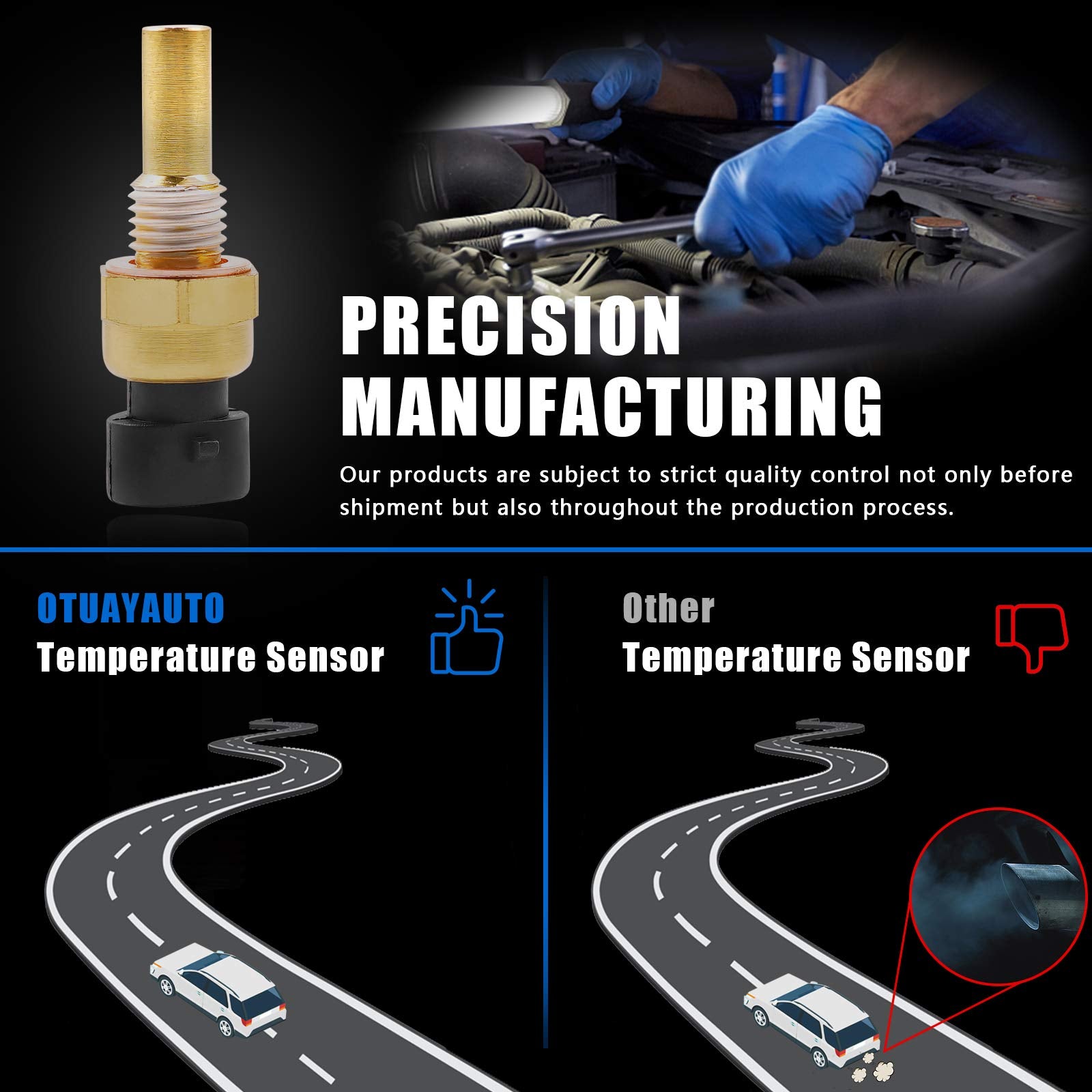 OTUAYAUTO Buick LaCrosse Regal coolant sensor for precise temperature monitoring
