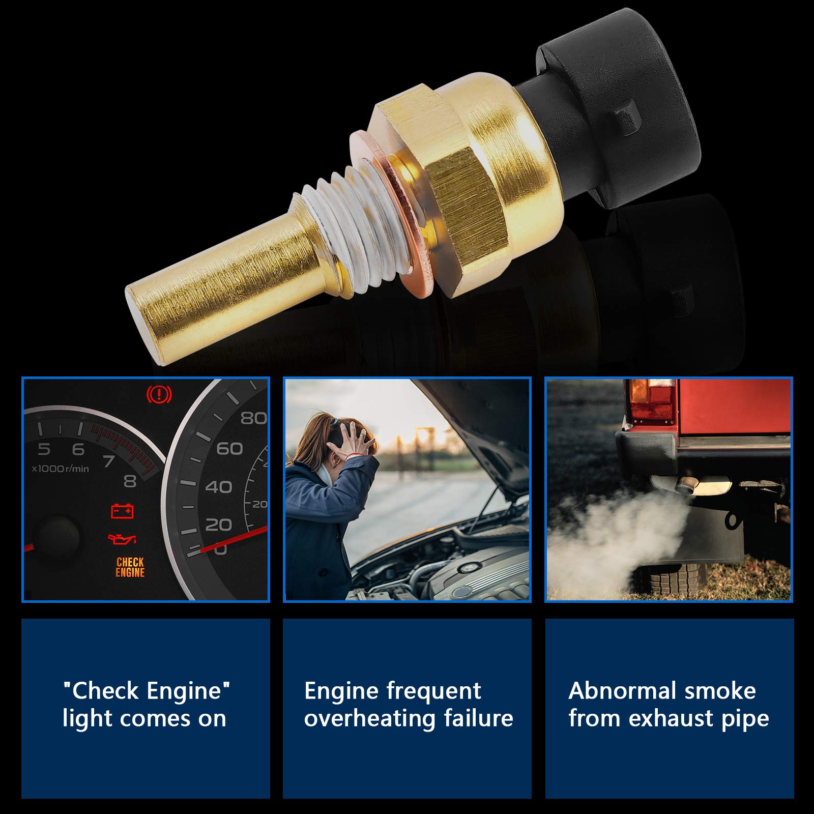 OTUAYAUTO Cadillac Escalade engine temperature sensor supports correct cooling feedback