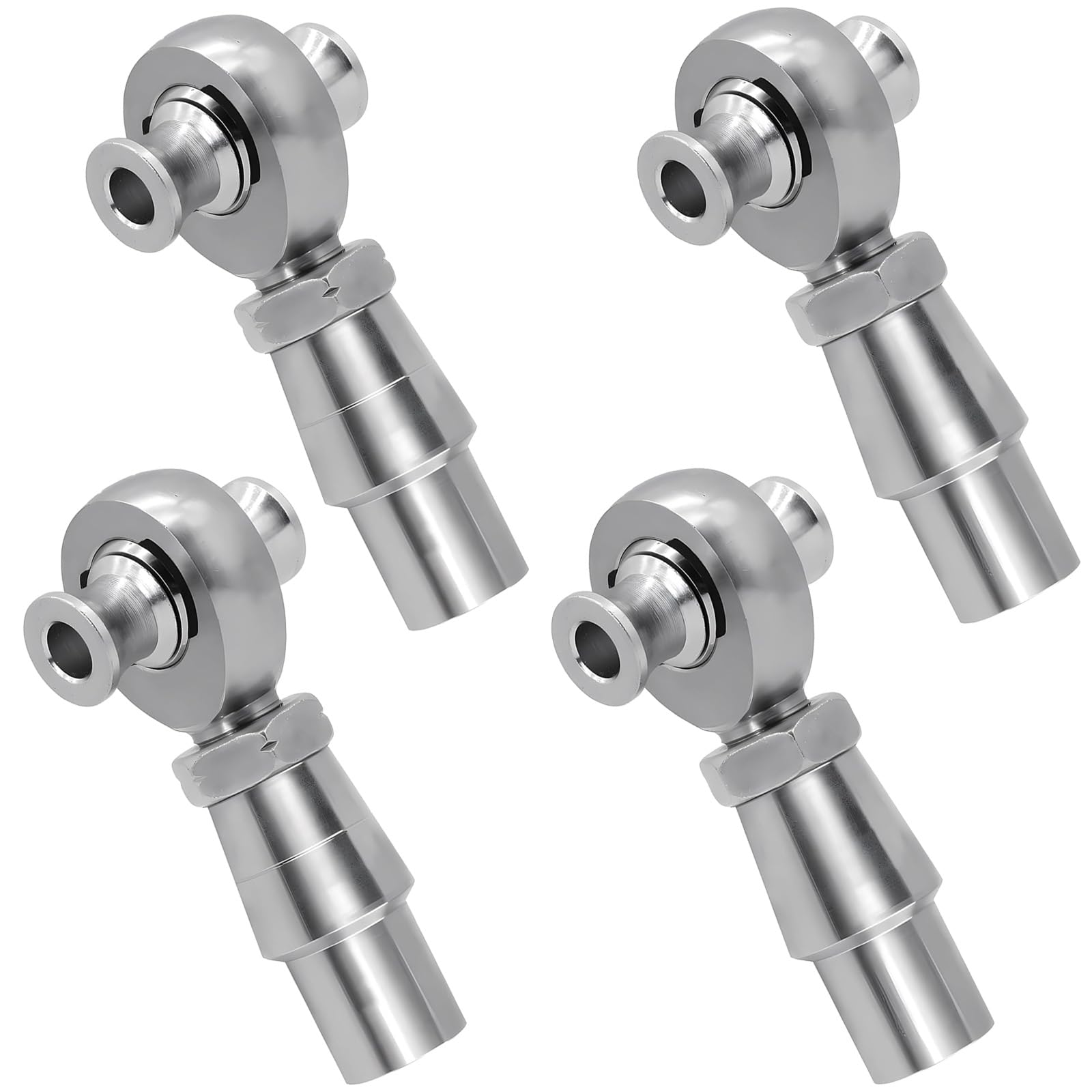 OUBULU 7/8 inch heim joint kit front view, chrome-plated for durability in rough environments.