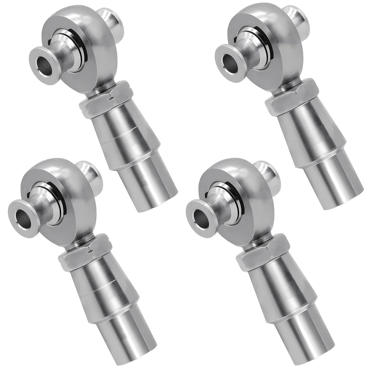 OUBULU 7/8 inch heim joint kit front view, chrome-plated for durability in rough environments.